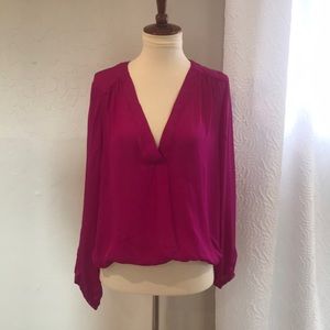 Joie pink silk blouse